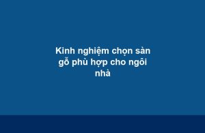 Kinh nghiệm chọn sàn gỗ phù hợp cho ngôi nhà - Vinh Quang Home